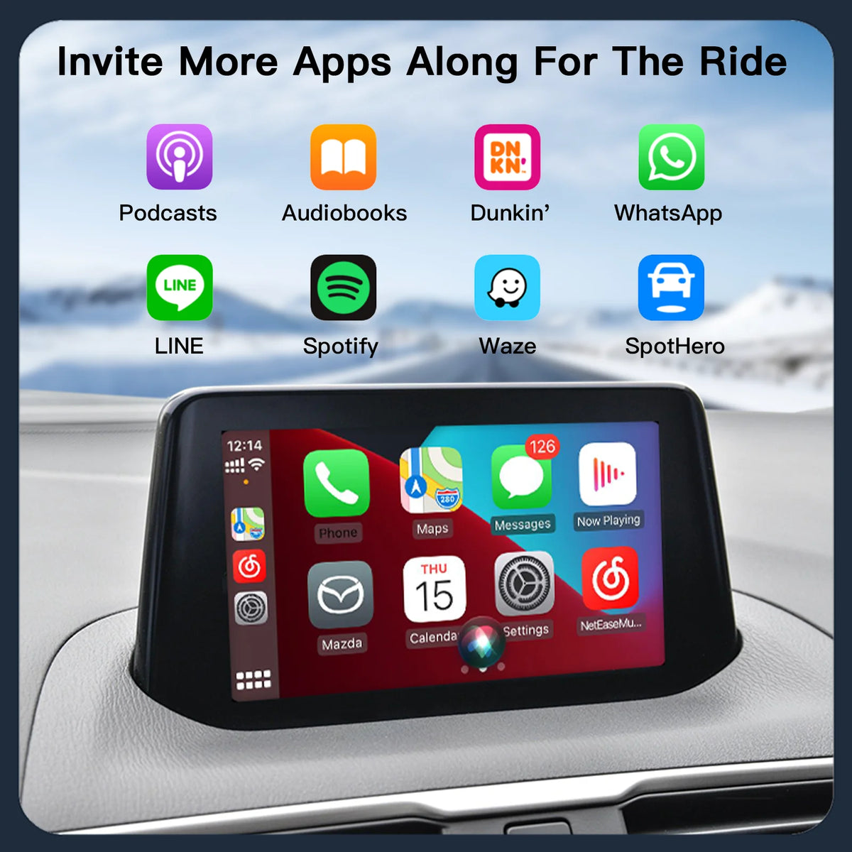 Kit CarPlay et Android Auto avec hub USB type origine – Mazda Connect – photo 5
