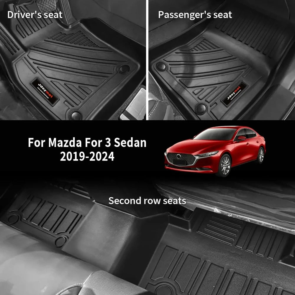 Tapis de Sol 3D en TPE Toutes Saisons – Mazda 3 BP
