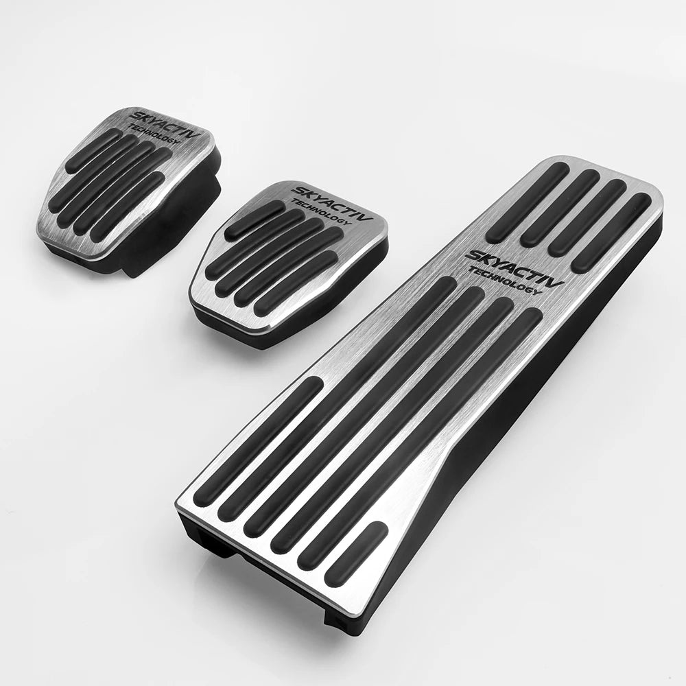 Couvre-pédales frein, accélérateur et repose-pied en aluminium pour transmission manuel et automatique