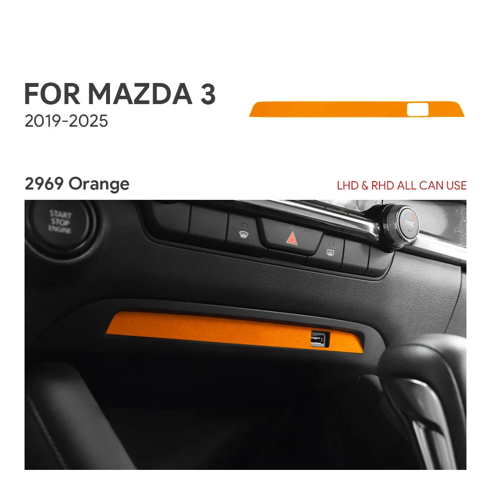 Protection garniture pour panneau USB console centrale en suédine