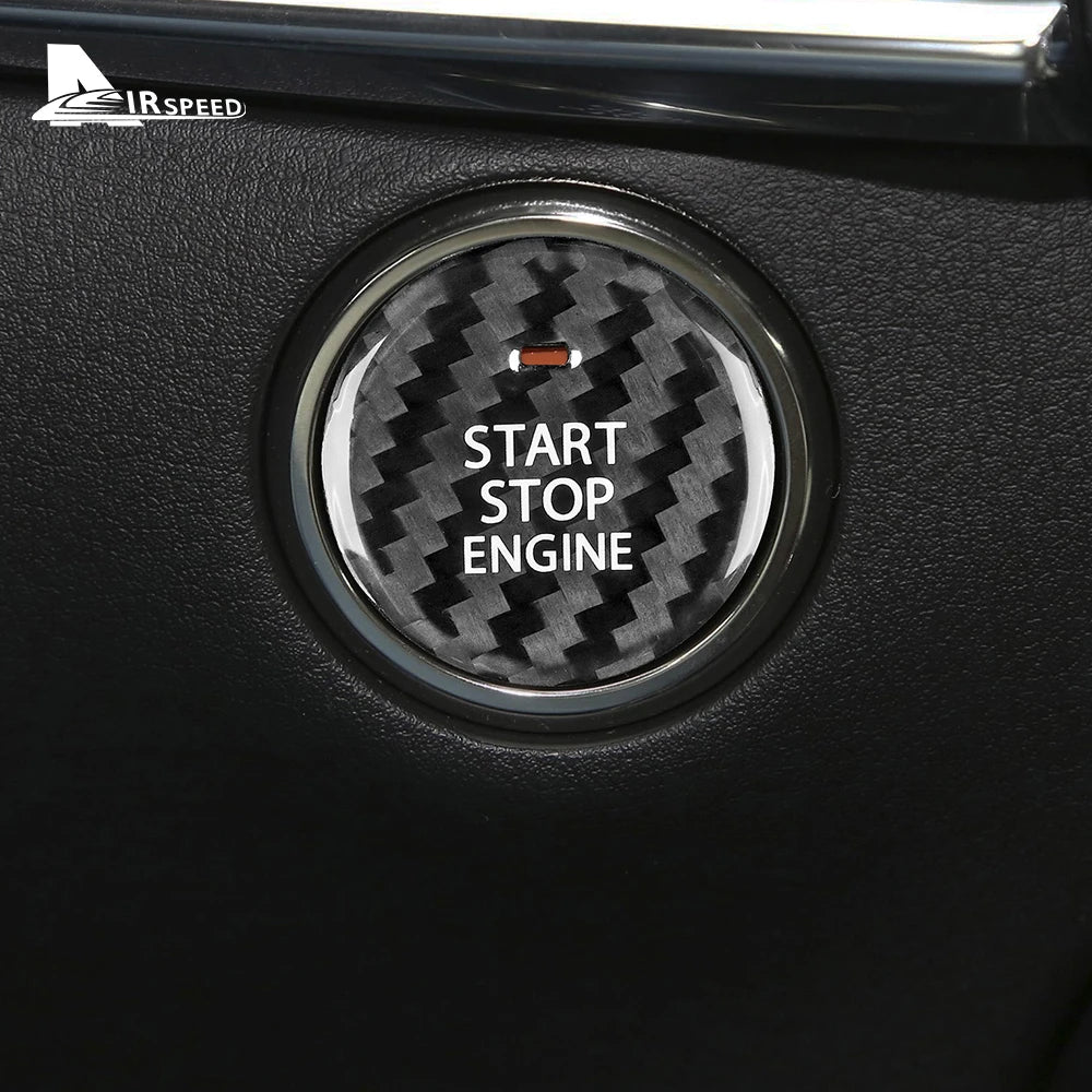 Cache de bouton Start/Stop rigide en vraie fibre de carbone – Mazda 3 BP & CX-30 – photo 2