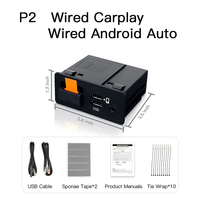 Kit CarPlay et Android Auto avec hub USB type origine – Mazda Connect – Filaire P2