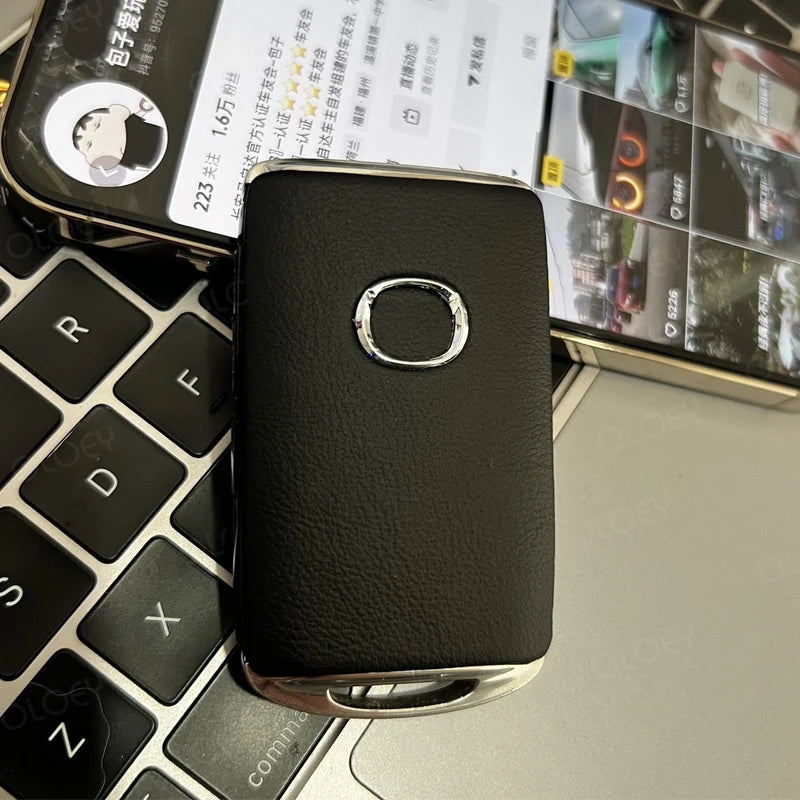 Coque de clé de remplacement en simili-cuir
