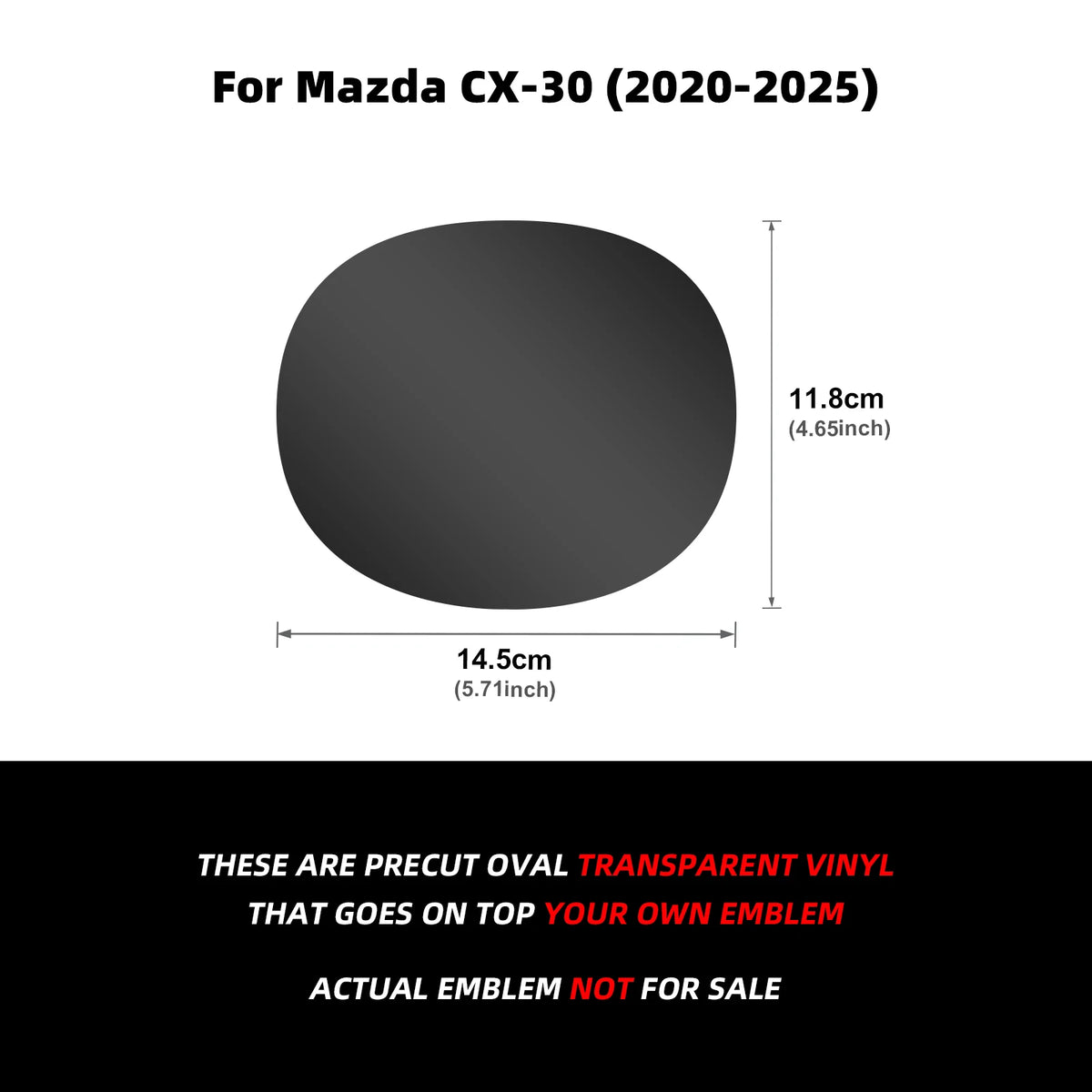 Film Teinté Noir Fumé pour Logo Avant – Mazda CX-30