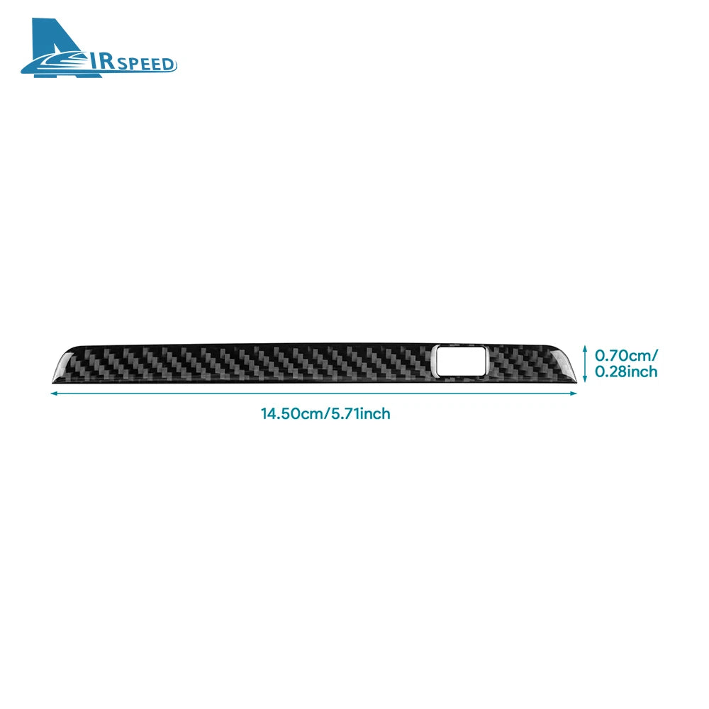 Autocollant fibre de carbone pour cadre de prise USB de console centrale – Mazda 3 BP – photo 5