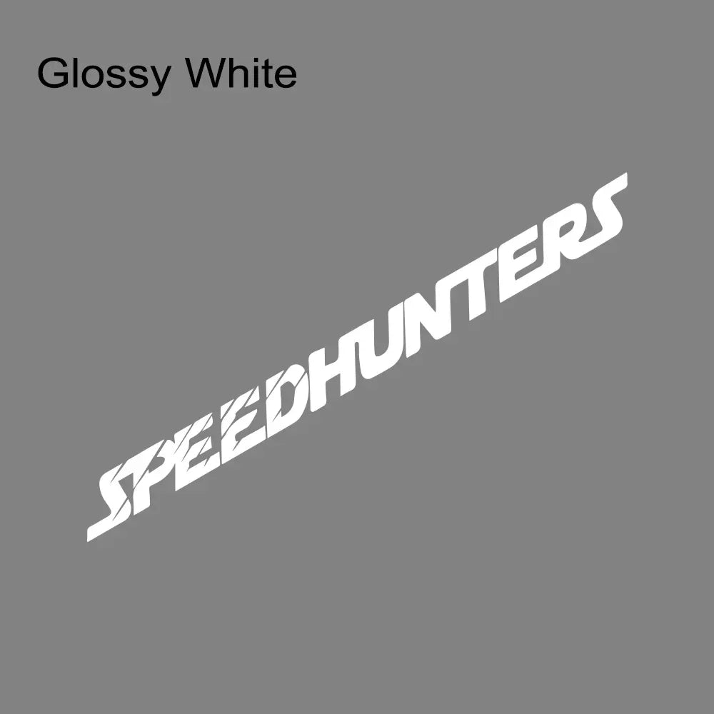 Bandeau de pare-brise Speedhunters en vinyle – Blanc brillant