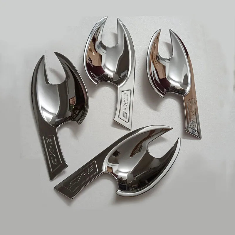 Jeu de 4 coquilles de poignée chromées pour Mazda CX-5