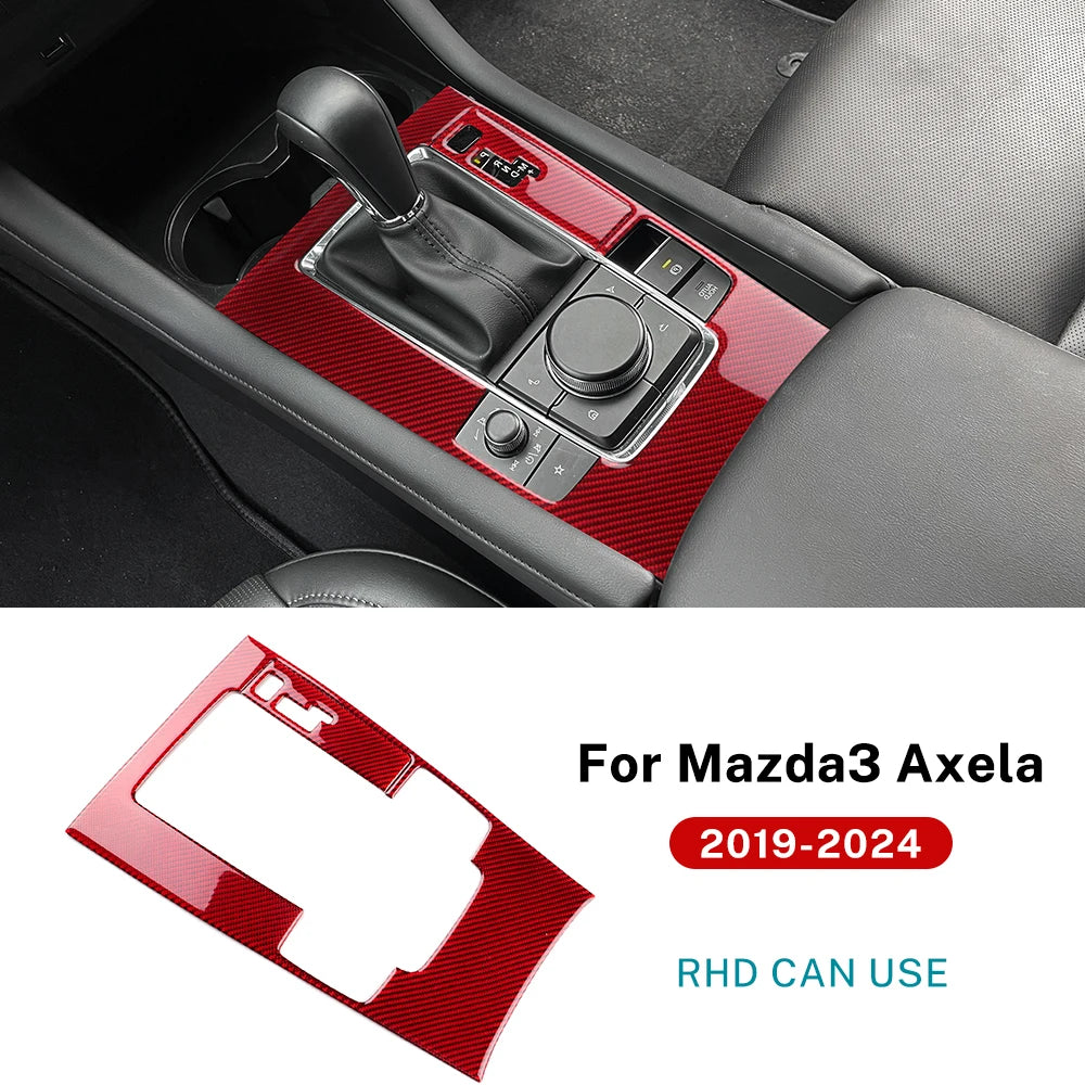 Autocollant fibre de carbone pour console de levier de vitesse – Mazda 3 BP (manuelle & automatique) – photo 9