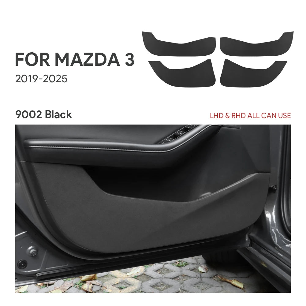 Protection anti-coup de pied en suédine pour portes