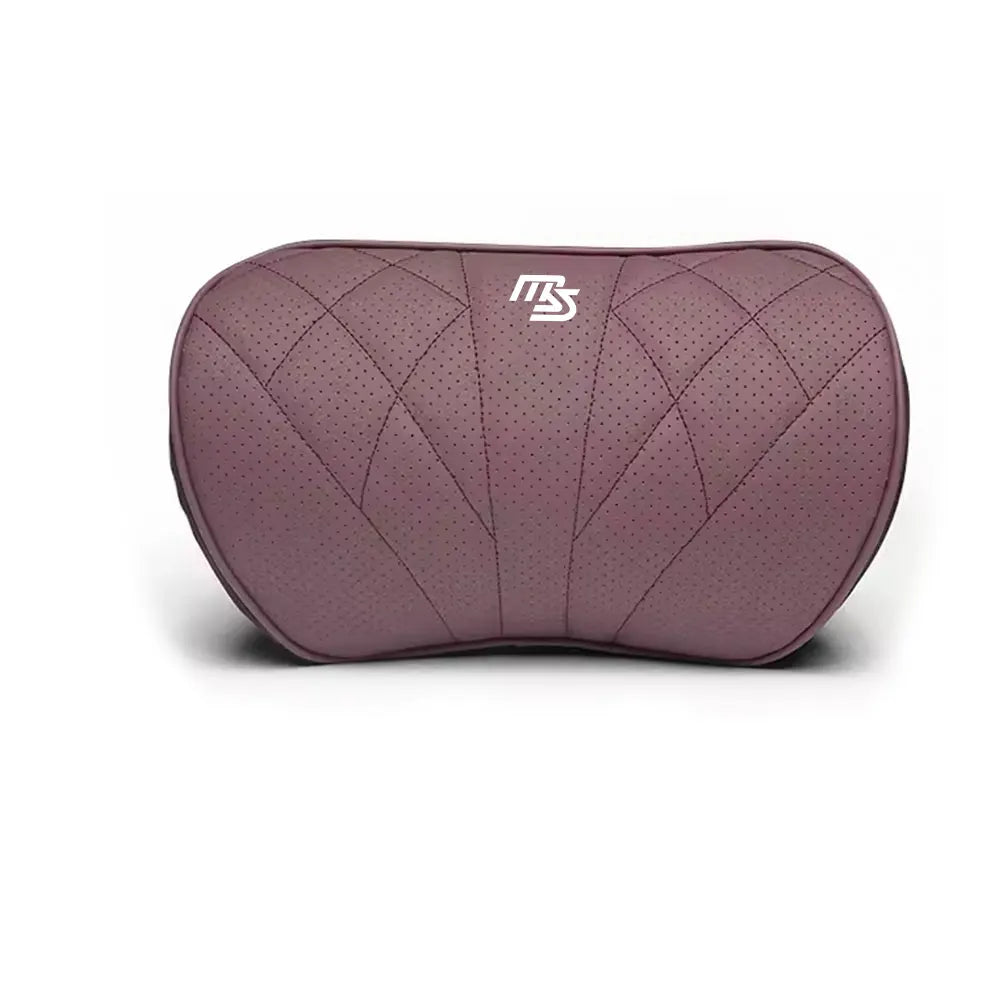 Coussin d'Assise, Appui-Tête & Soutien Lombaire en Cuir Nappa & Mousse à Mémoire
