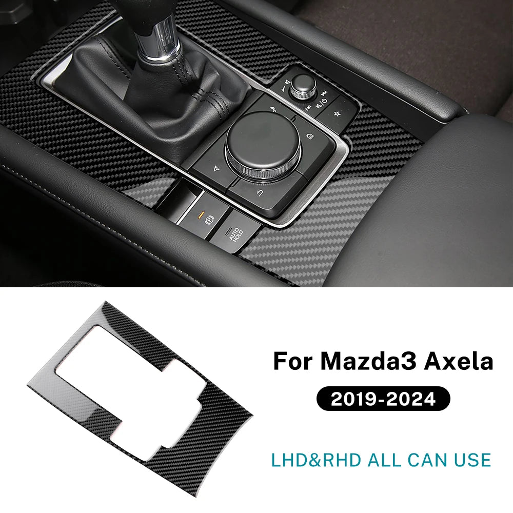 Autocollant fibre de carbone pour console de levier de vitesse – Mazda 3 BP (manuelle & automatique) – photo 10