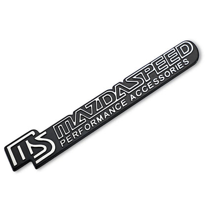 Badge métallique 3D premium emblème coffre Mazda MazdaSpeed AWD 2.0 MS aluminium - Mazdrive