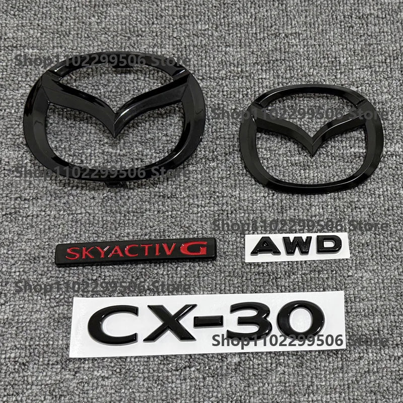Kit Logos & Lettrages Noirs Blackout – Mazda CX-30
