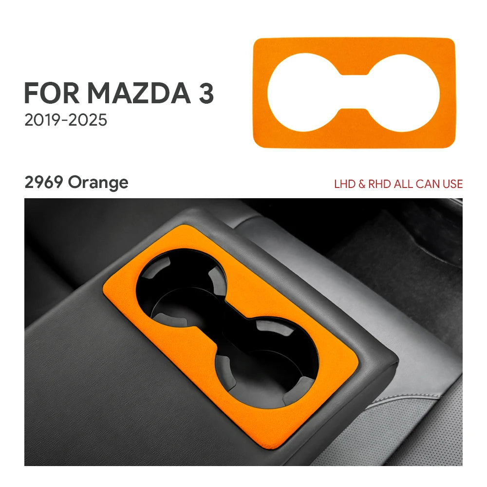 Protection garniture porte-gobelet arrière en suédine