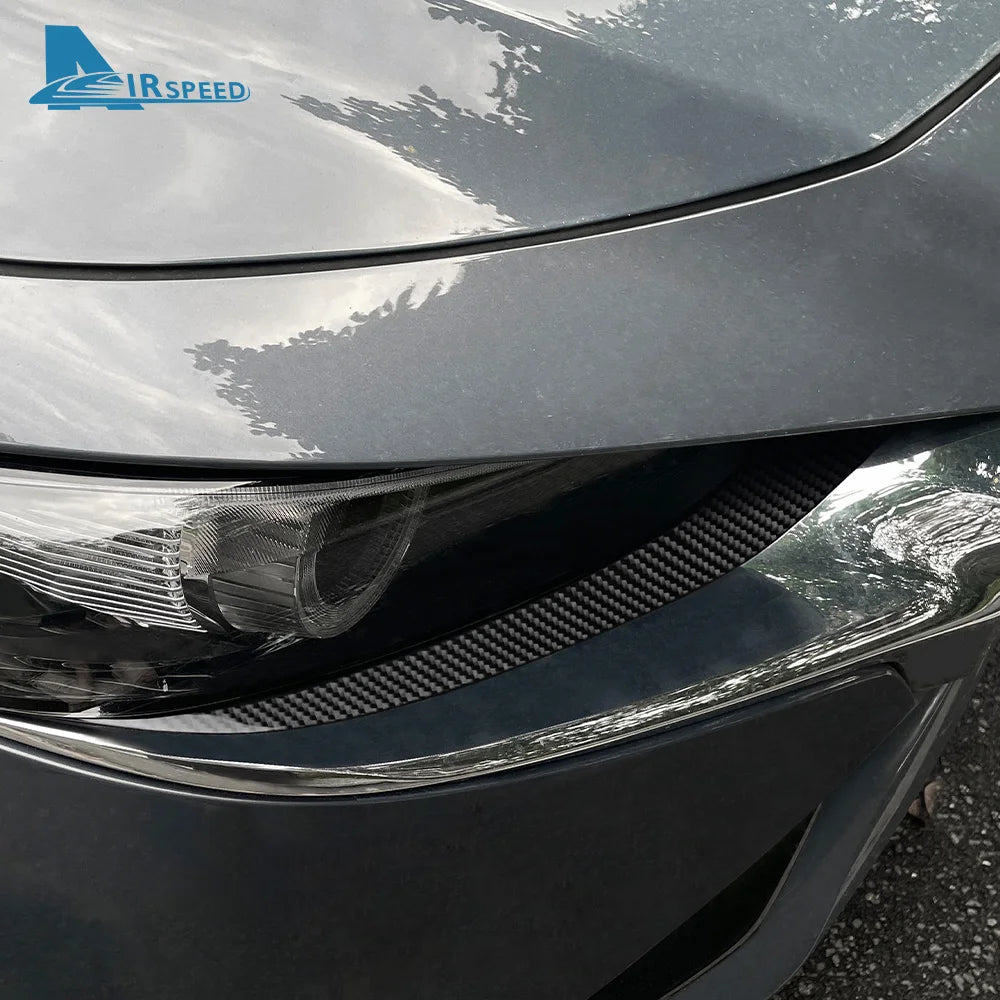 Sourcils de phares en fibre de carbone autocollants – Mazda 3 BP berline & compacte – photo 3