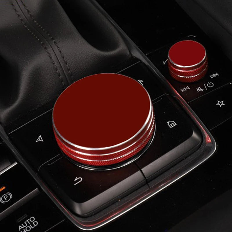 Caches Molette Multimédia & Bouton de Volume en Aluminium – Mazda 3 BP