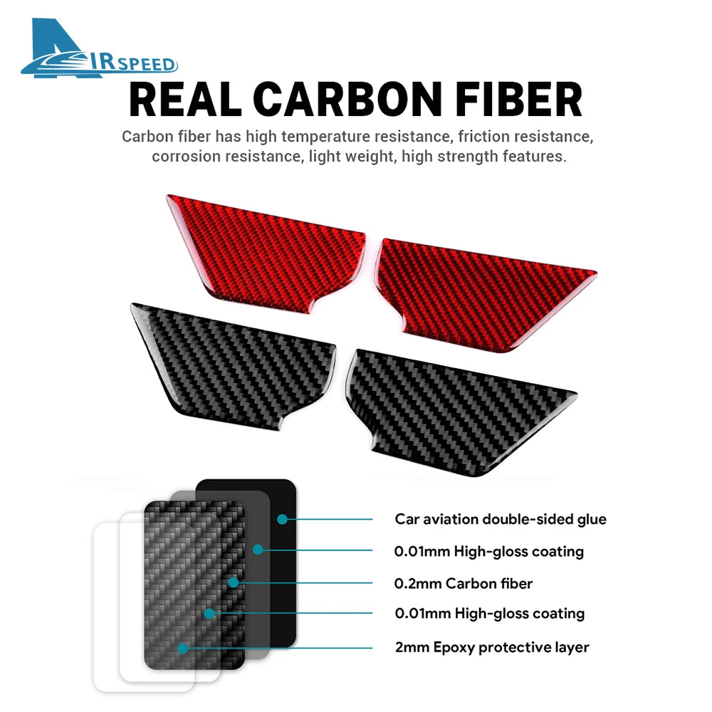 Autocollants fibre de carbone pour cuvettes de poignées de portes intérieures – Mazda 3 BP & CX-30 – photo 6