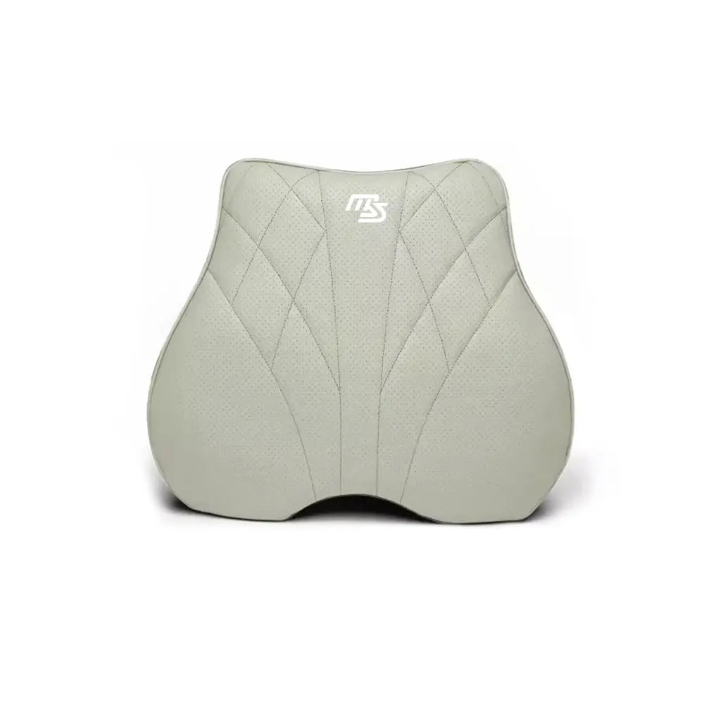 Coussin d'Assise, Appui-Tête & Soutien Lombaire en Cuir Nappa & Mousse à Mémoire