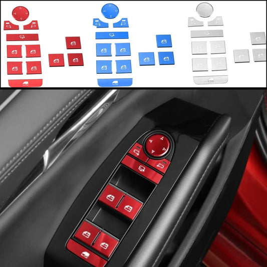 Couvre-boutons lève-vitres en aluminium – Kit de finition intérieure premium