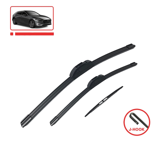 Balais d’essuie-glace avant + arrière 26" 17" 14" Mazda 3 2019 - 2025