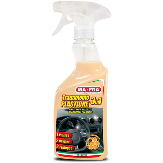 Mafra Traitement Plastique 3 en 1 – Nettoie, Ravive & Protège l’Intérieur de Votre Voiture 🚗✨ Barrière Anti-UV ☀️ & Anti-Poussière, 500 ml