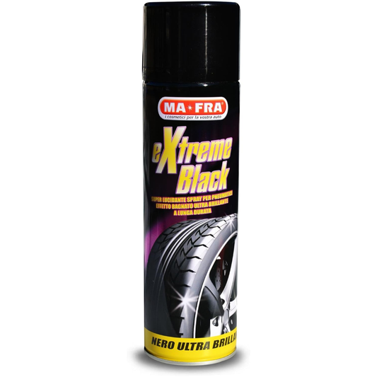 Mafra Extreme Black – Spray Brillance Intense pour Pneus – Effet Mouillé Longue Durée – 500ml