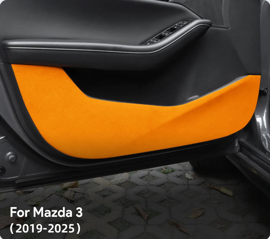 Protection anti-coup de pied en suédine pour portes