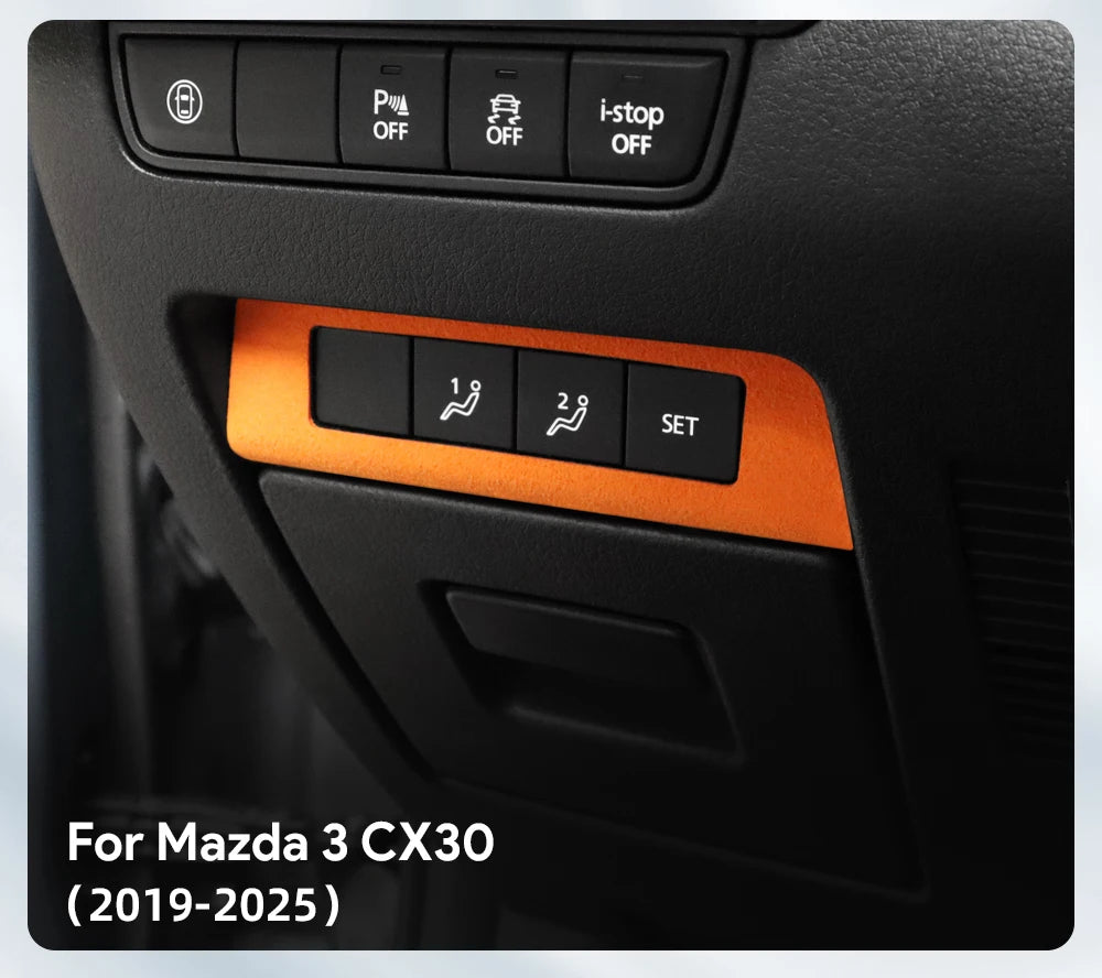 Protection garniture panneau réglage mémoire siège en suédine