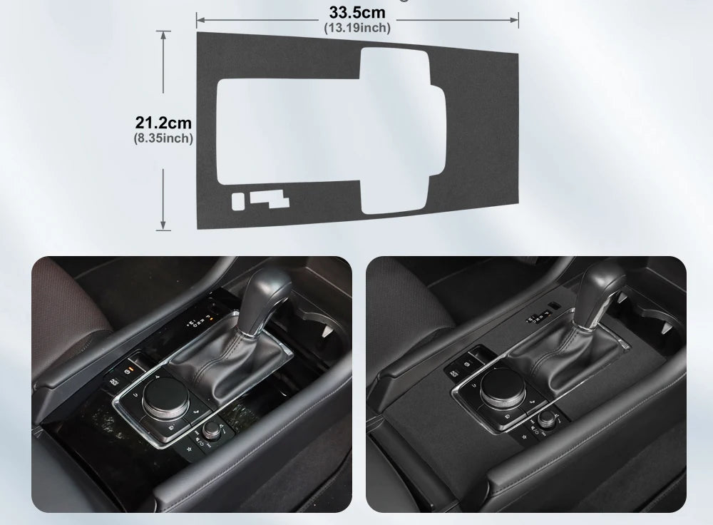 Protection console centrale et levier en suédine