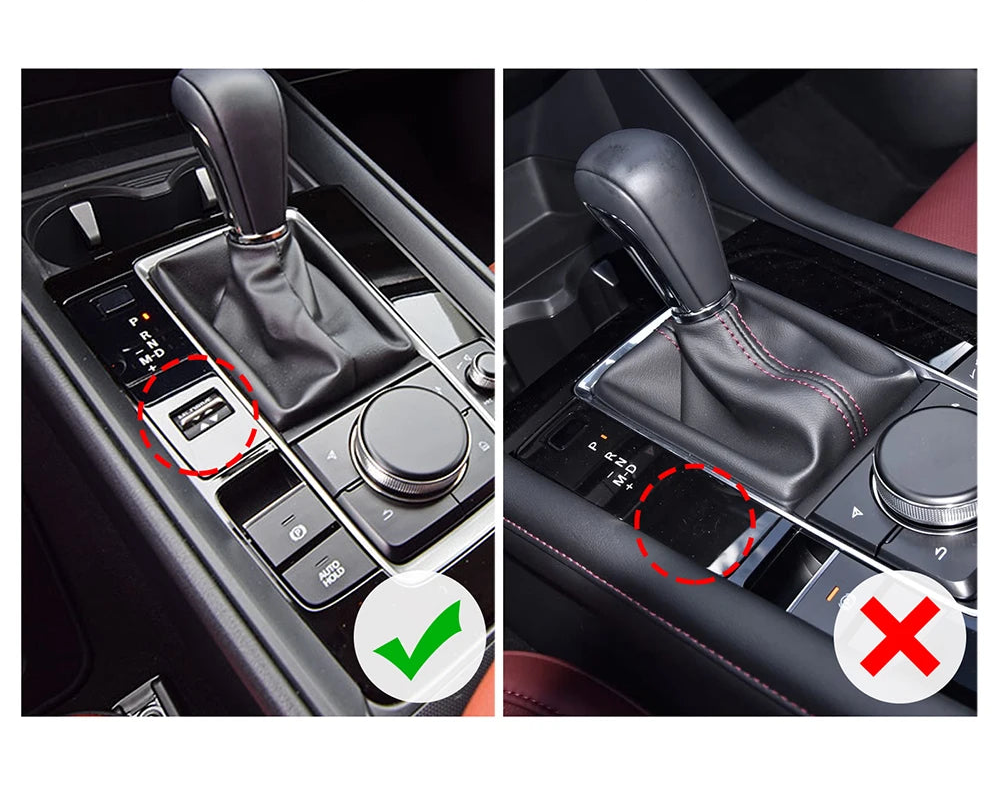 Protection pour console centrale levier automatique et bouton sport en suédine