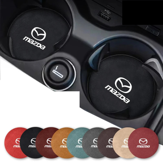 Lot de 2 Dessous de Verre en suédine Antidérapants pour Porte-Gobelets - Mazda