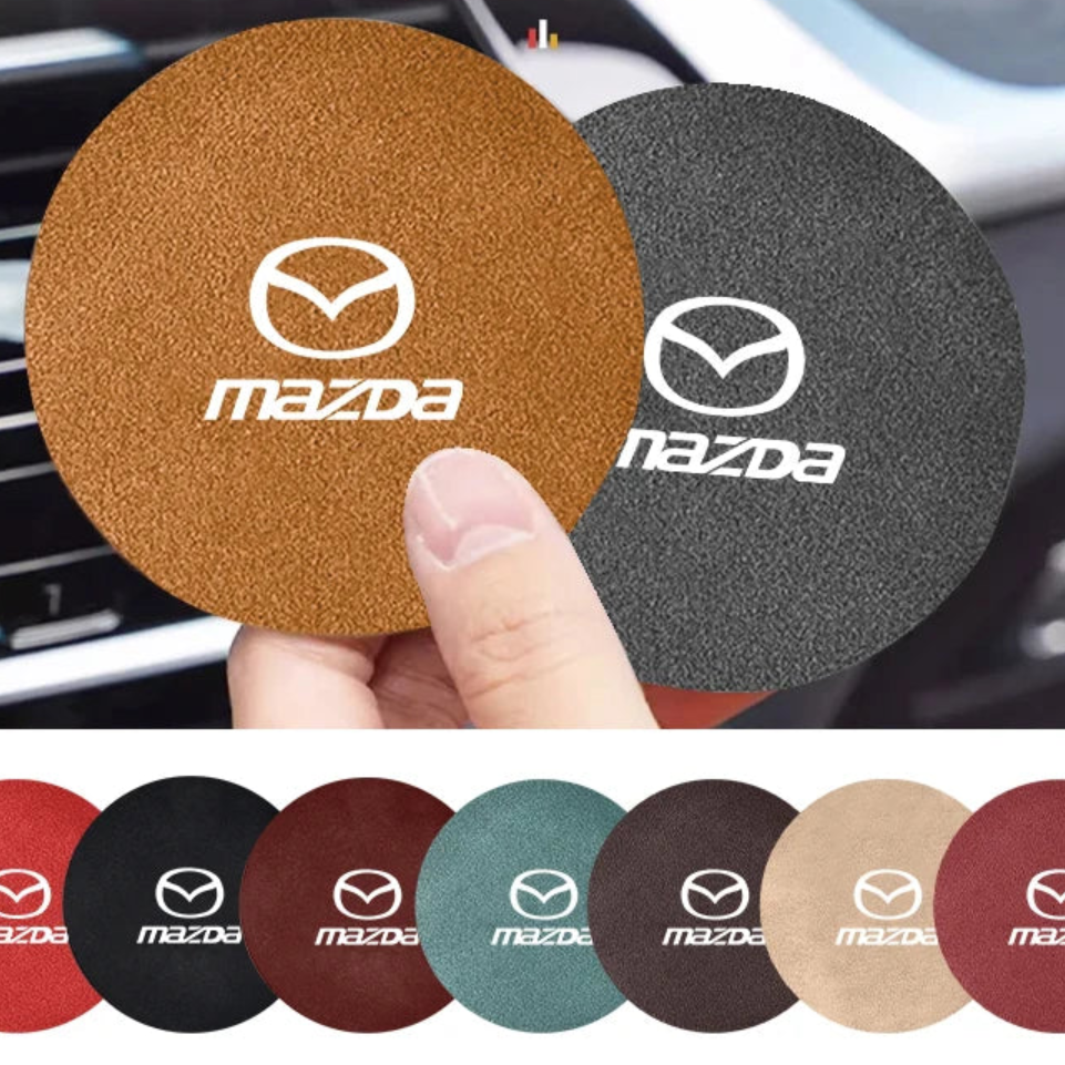 Lot de 2 Dessous de Verre en suédine Antidérapants pour Porte-Gobelets - Mazda