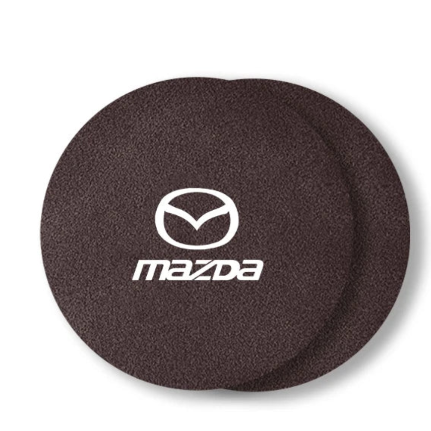 Lot de 2 Dessous de Verre en suédine Antidérapants pour Porte-Gobelets - Mazda