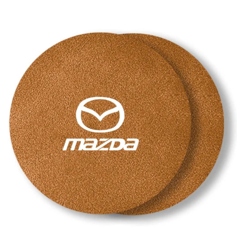Lot de 2 Dessous de Verre en suédine Antidérapants pour Porte-Gobelets - Mazda