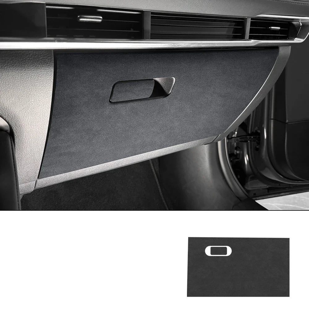 Protection anti-coup de pied boîte à gant suédine ou carbone