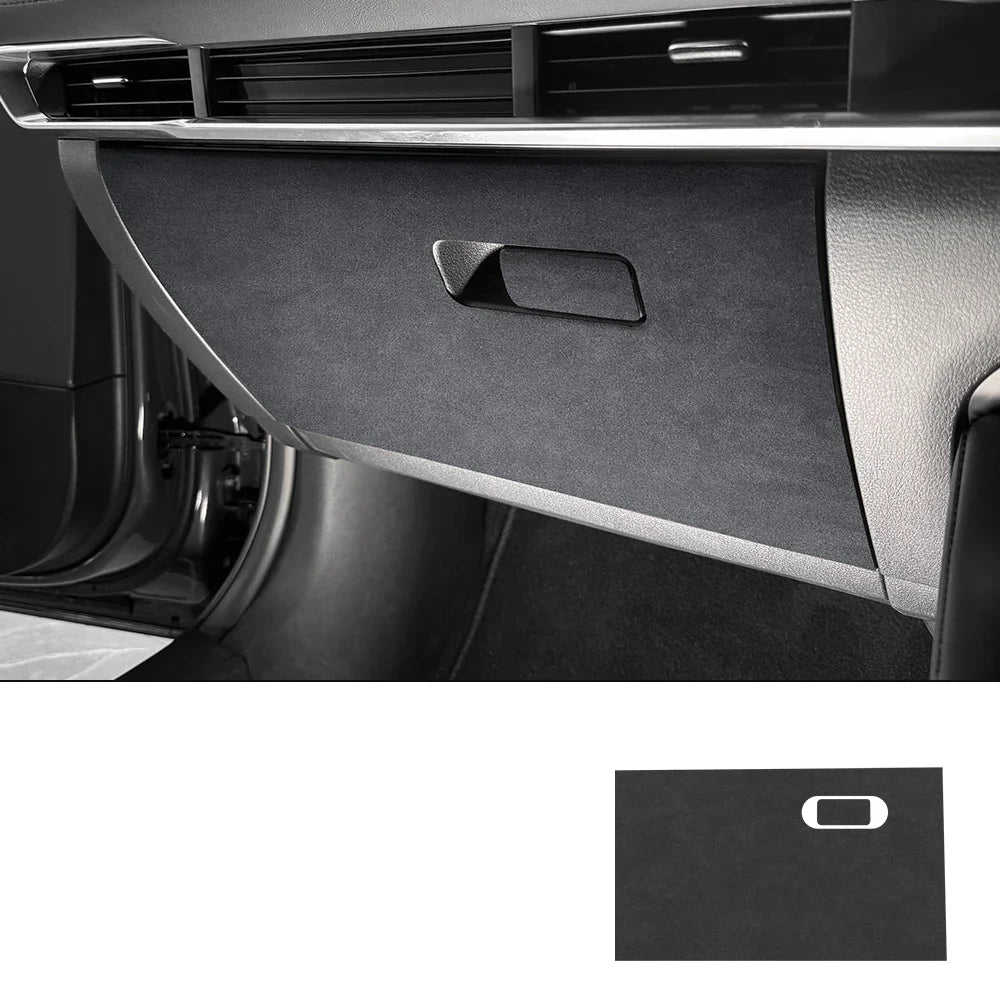 Protection anti-coup de pied boîte à gant suédine ou carbone