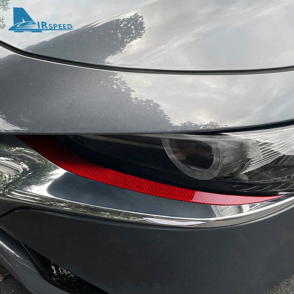 Sourcils de phares en fibre de carbone autocollants – Mazda 3 BP berline & compacte – photo 4