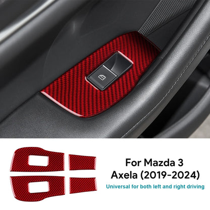 Autocollant fibre de carbone pour panneau de commande des lève-vitres arrière – Mazda 3 BP – photo 7
