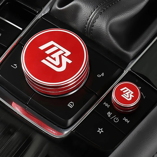 Kit molette multimédia et bagues de clim en aluminium – Mazda 3 BP & CX-30