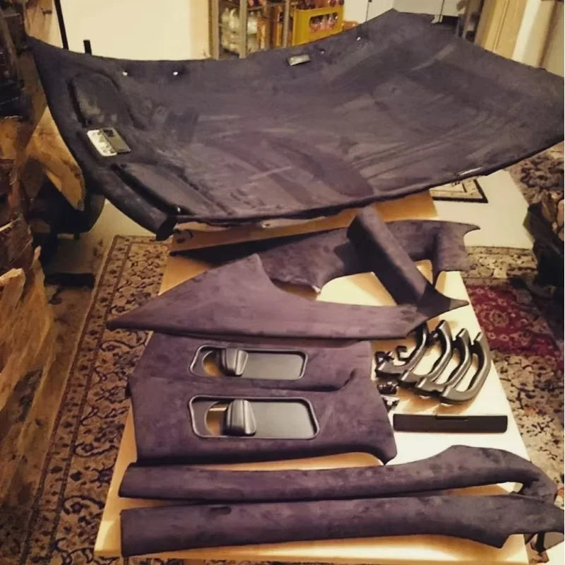 Tissu en suédine auto-adhésif microfibre luxueux pour intérieur de voiture