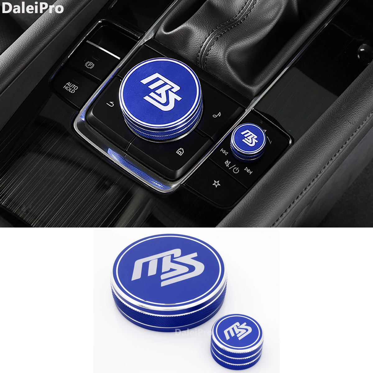 Kit Molette Multimédia & Bagues de Climatisation en Aluminium – Mazda 3 & CX-30