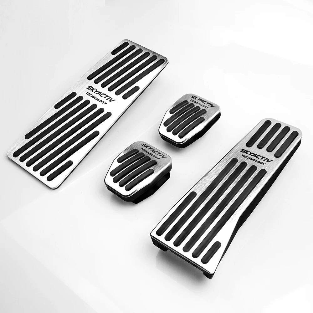 Couvre-pédales frein, accélérateur et repose-pied en aluminium pour transmission manuel et automatique