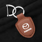 Porte-clés en cuir avec emblème - Édition Mazda
