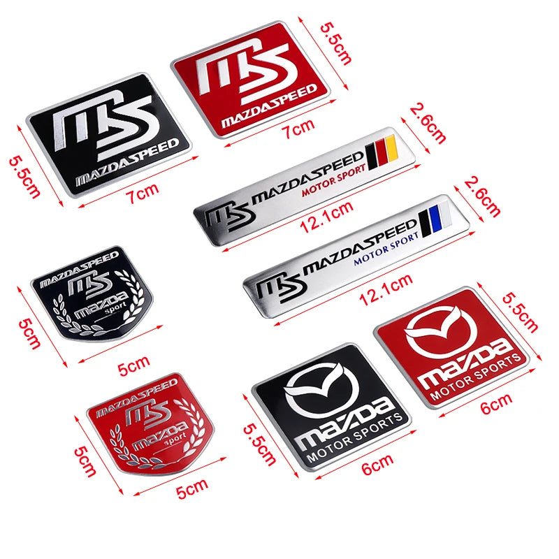 Emblème 3D en Aluminium "Mazdaspeed" Décoration Premium – Mazda