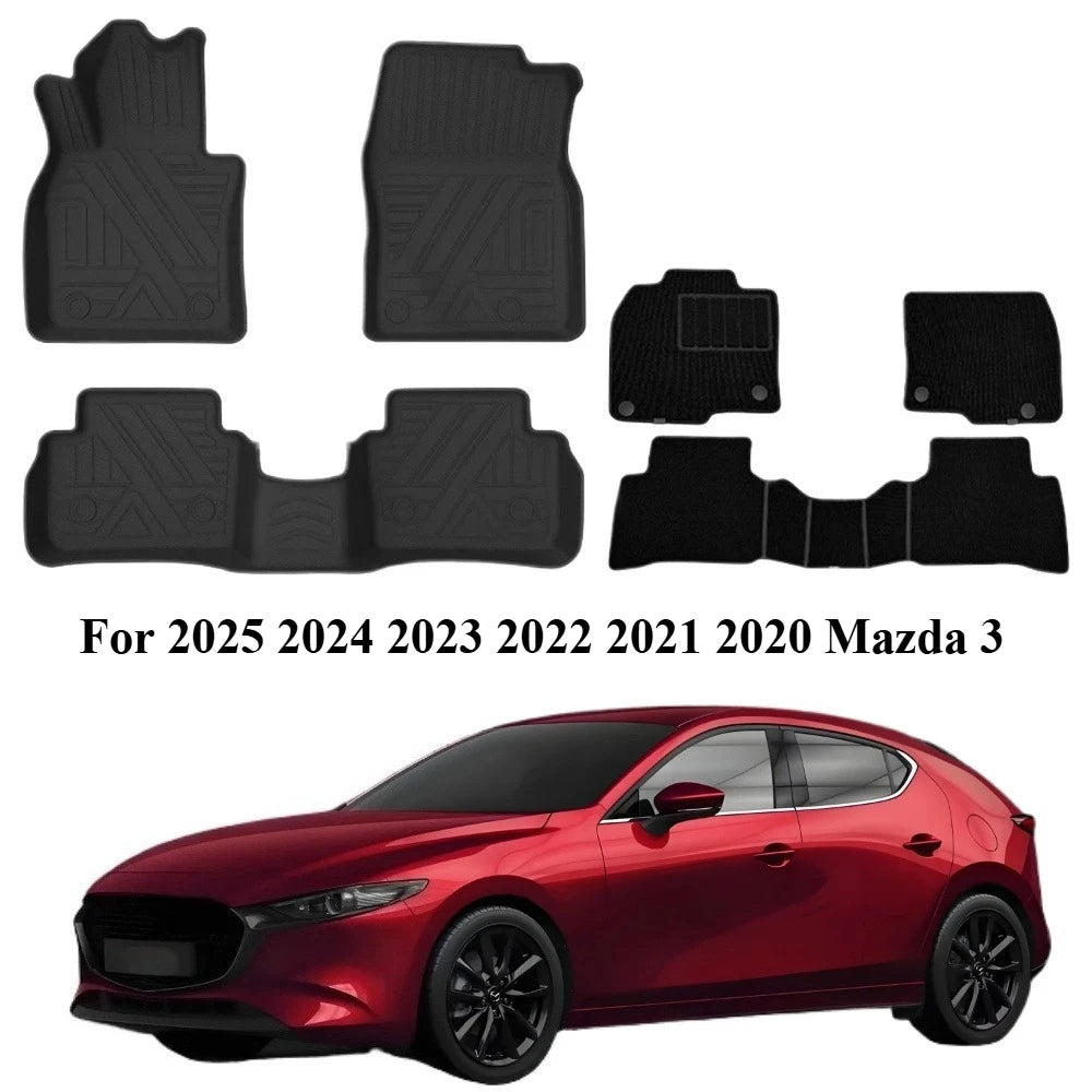 Tapis de Sol 3D en TPE Toutes Saisons – Mazda 3 BP