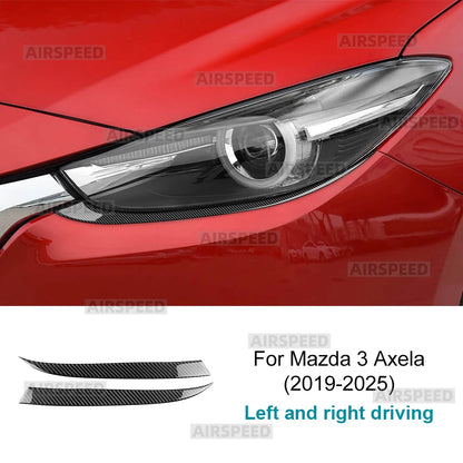 Sourcils de phares en fibre de carbone autocollants – Mazda 3 BP berline & compacte – photo 7