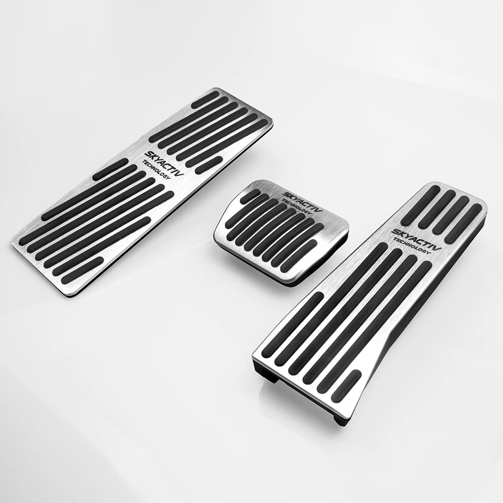 Couvre-pédales frein, accélérateur et repose-pied en aluminium pour transmission manuel et automatique