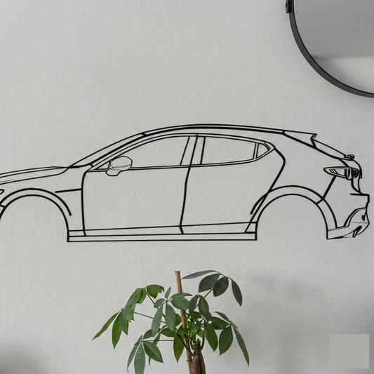 Silhouette murale métal Mazda décoration design minimaliste noir édition premium - Mazdrive