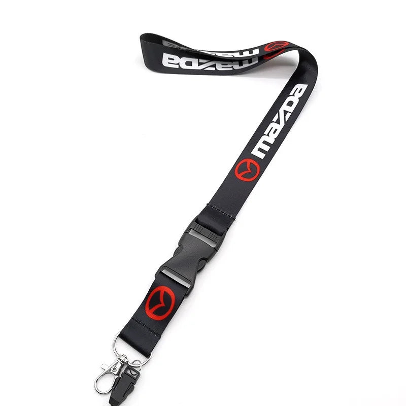 Tour de cou clés badge téléphone noir logo Mazda édition lanière tous modèles - Mazdrive