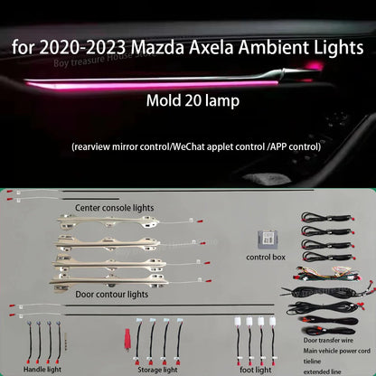 Éclairage ambiance LED RGB monochrome intérieur portes tableau de bord Mazda 3 CX-30 - Mazdrive